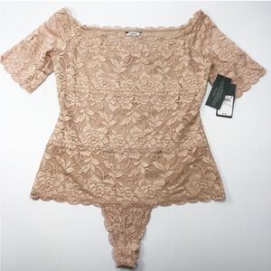 NWT- Guess Dara Cream Bodysuit! & NWOT in black! Selling as a bundle!